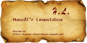 Huszár Leopoldina névjegykártya